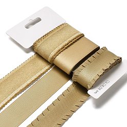 (932FM) Темно-синий аква-матовый с подкладкой 9 ярдов 3 стилей полиэфирной ленты, для поделок своими руками, бантики для волос и украшение подарка, имбирная цветовая палитра, темно-золотистые, 1~1-1/8 дюйм (25~28 мм), около 3 ярдов / стиль