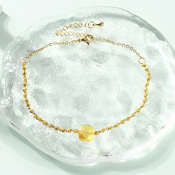 Золотистый 304 браслеты-цепочки из стеклянных бусин из нержавеющей стали, браслеты-цепочки для женщин, с эмалью, ионное покрытие (ip), золотые, золотые, 8-5/8 дюйм (21.8 см)