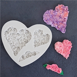 Античный Белый Пищевые силиконовые формы, формы помады, для украшения торта поделки, цвет шоколада, конфеты, изготовление ювелирных изделий на основе смолы и эпоксидной смолы, сердце, старинный белый, 83x105 мм