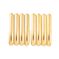 Настоящее золото 18K Ионное покрытие (ip) 304 серьги-гвоздики из нержавеющей стали для женщин, текстурированный прямоугольник, реальный 18 k позолоченный, 37x23 мм