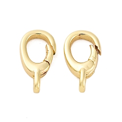 Настоящее золото 18K Латунные пружинные кольца, без кадмия, без никеля и без свинца, реальный 18 k позолоченный, 13x7x2 мм