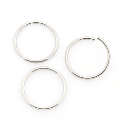 Couleur Acier Inoxydable Anneaux ouverts en acier inoxydable résistants au ternissement, découpe à la scie sans joint rond, couleur inox, 304mm, Jauge 16x1.2, diamètre intérieur: 17 mm, environ 13.6 pcs / sachet 