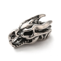 Античное Серебро 304 дуги из нержавеющей стали, петля под залог, череп, античное серебро, 31x14.5x14.5 мм, отверстие : 9x6 мм, внутренний диаметр: 8x5 мм