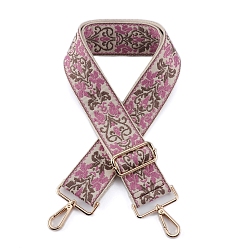 Орхидея Нейлоновая холщовая сумка с цветочным узором, лямки для сумки, для замены сумочки или сумки через плечо, сиреневые, 75~145x5 см