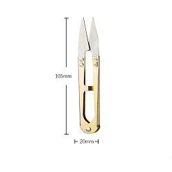Золотистый Ножницы из высокоуглеродистой стали, ножницы для вышивания, швейные ножницы, золотые, 105x25 мм