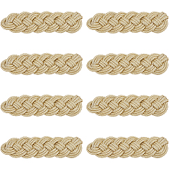 Бледно-Золотистый 8шт полиэстеровые эполеты, аксессуары для одежды, бледно золотарник, 90x25x6 мм