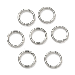 Нержавеющая Сталь Цвет Устойчивы к потускнению 304 открытые соединительные кольца из нержавеющей стали, пропил пилой закругленный, цвет нержавеющей стали, 24 датчик, 4x0.5 мм, внутренний диаметр: 3 мм, отверстие : 3.5 мм, около 2500 шт / упаковка