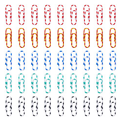 (52) Непрозрачная лаванда 100шт. скрепки для бумаги из железа и пластика с принтом "зебра", разноцветные, 27~28x8x1 мм