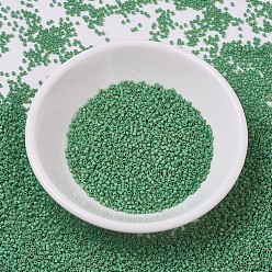 (DB0877) Matte Opaque Green AB MIYUKI Delica Beads, Cylinder, Japanese Seed Beads, 11/0, (DB0877) Matte Opaque Green AB, 1.3x1.6mm, Hole: 0.8mm, about 2000pcs/bottle, 10g/bottle
