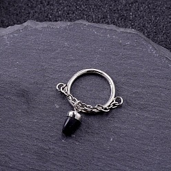 Cone 316l Кольца для носа из нержавеющей стали с микропаве из кубического циркония, конус, внутренний диаметр: 10 мм, штифты : 1.2 мм