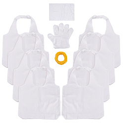 (52) Непрозрачная лаванда Набор инструментов для окрашивания холщовых сумок, в том числе 10 шт. прямоугольные пластиковые пакеты с застежкой-молнией, 8шт. пустые холщовые сумки-шопперы, 100шт. одноразовых защитных перчаток из полиэтилена и 50шт. синтетических резинок, разноцветные, 4.2~4.4x0.15 см, Внутренний диаметр: 3.7~3.9 cm