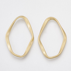 Матовый Золотой Цвет Кольца из сплава с гладкой поверхностью, овальные, матовый золотой цвет, 42.5x28x3 мм