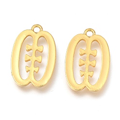 Золотой Латунные подвески, долговечный, символы adinkra ese ne tekrema, золотые, 18.3x12x1 мм, отверстие : 1.5 мм