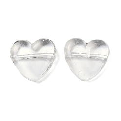 Прозрачный Бусины лэмпворк , сердце, прозрачные, 19~19.5x20x6.5~7 мм, отверстие : 1.6 мм