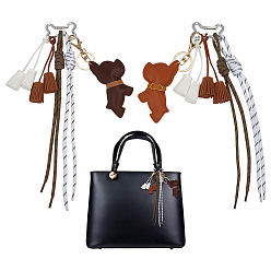 (52) Непрозрачная лаванда 2 шт. подвески-кисточки для собак из полиэстера, искусственной кожи и искусственной замши, с застежками, разноцветные, 300 мм