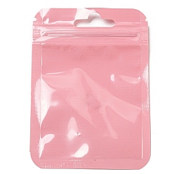 Бледно-Розовый Прямоугольные пластиковые пакеты Инь-Янь с застежкой-молнией, многоразовые упаковочные пакеты, мешок с самоуплотнением, розовый жемчуг, 10x7x0.02 см, односторонняя толщина: 2.5 мил(0.065мм)
