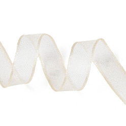 Желтая Старая Ткань  Полиэстер атласные ленты, для подарочной упаковки, старое кружево, 3/8 дюйм (10 мм), около 200.00 ярдов (182.88 м) / рулон