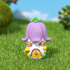 Фиолетовый Миниатюрные украшения из смолы, аксессуары для домашнего кукольного домика с микро-ландшафтом, притворяясь опорными украшениями, грибной дом, фиолетовые, 40x50 мм