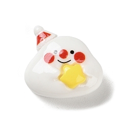 Звезда Рождественская тема, непрозрачная смола, декодированные кабошоны, для изготовления ювелирных изделий, звезда, 22x20x10 мм