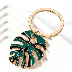 Зеленый Эмалированные брелки, украшения для сумок и кошельков, лист, зелёные, 6.5x3 см