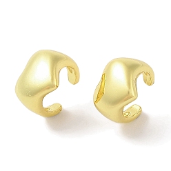 Настоящее золото 18K Латунные серьги-каффы для женщин, сердце, реальный 18 k позолоченный, 12.5x9 мм