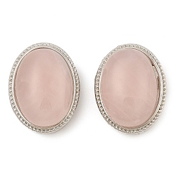 Розовый Кварц Многожильные звенья из розового кварца, овальные, без кадмия и без свинца, платина, 21x16.5x11.5 мм, отверстие : 3 мм