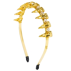 Золотой Сплав волос, корона для волос, для женщин девушек, золотые, 150x120x30 мм