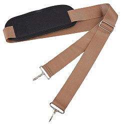 Верблюжий Регулируемые нейлоновые лямки сумки с плечевыми накладками, платина, верблюжие, 860~1590x37.5 мм