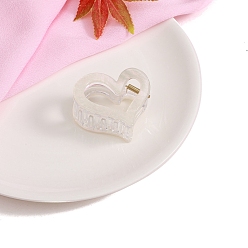 Желтая Старая Ткань  Заколки для волос из ацетата целлюлозы (смолы), сердце, старое кружево, 60 мм