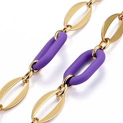Фиолетовый Латунные овальные звенья ручной работы, с акриловыми связующими кольцами, несварные, реальный 18 k позолоченный, фиолетовые, ссылка: 8.5x6.5x2мм и 24x12x2мм, акрил: 27.5x16.5x4.5 мм.