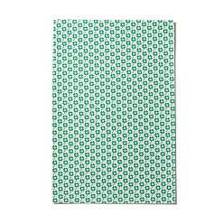 Grün PU Leder Stoff, Bekleidungszubehör, für DIY, Kleeblatt-Muster, grün, 30x20x0.1 cm