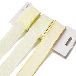 Светло-желтый 9 ярдов 3 стилей полиэфирной ленты, для поделок своими руками, бантики для волос и украшение подарка, Цветовая палитра лимонного шифона, светло-желтый, 1~1-1/8 дюйм (25~28 мм), около 3 ярдов / стиль