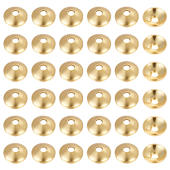 Light Gold 925 шарики из стерлингового серебра, полукруглый, золотой свет, 3x0.8 мм, отверстие : 0.8 мм, 60 шт