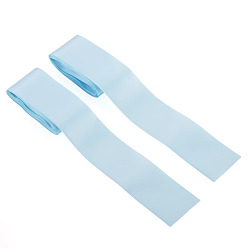 Light Sky Blue 2Rolls Polyester Ribbon, for Gift Wrapping Ribbon, Light Sky Blue, 1-1/2 inch(39mm), about 3.28 Yards(3m)/Roll
