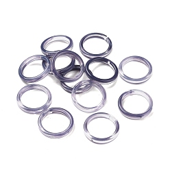 Темно-синий  Шифер Двухцветные кольца из акрила, имитация лампворк, круглые кольца, темный сланец синий, 22.5x4 мм, внутренний диаметр: 17.5 мм, Около 667 шт / 500 г