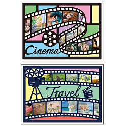 Rectangle Трафареты для резки углеродистой стали на тему фильма, для diy scrapbooking, Фотоальбом, декоративная бумага для тиснения, прямоугольные, 107x147x0.8 мм, 2 шт / комплект