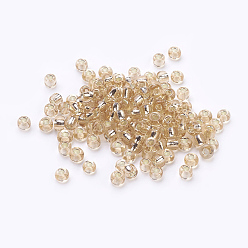 Peru 8/0 Glass Seed Beads, Silver Lined Round Hole, Round, Peru, 3mm, Hole: 1mm, about 10000 beads/pound