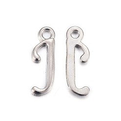 Letter J Подвески из платины, стойки покрытие, без кадмия и без свинца, letter.j, 16x5x2 мм, отверстие : 1.5 мм