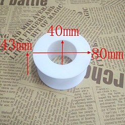 Белый Пластиковые пустые катушки для проволоки, нить шпульки, белые, 8x4.3 см, Внутренний диаметр: 4 cm