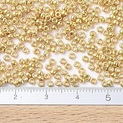 (RR1052) Galvanized Gold MIYUKI Round Rocailles Beads, Japanese Seed Beads, 11/0, (RR1052) Galvanized Gold, 11/0, 2x1.3mm, Hole: 0.8mm, about 5500pcs/50g