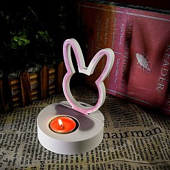 Rabbit DIY Candle Silicone Molds, for Candle Making, Rabbit, 12.2x8.1x1.1cm