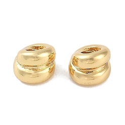 Настоящее золото 18K Латунные бусины, без кадмия, без никеля и без свинца, колонка, реальный 18 k позолоченный, 4.5x3.5 мм, отверстие : 2 мм