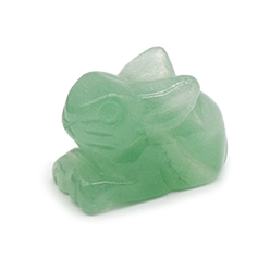 Зеленый Авантюрин Натуральный зеленый авантюрин фигурка кролика украшения дисплея, украшения из энергетических камней, 26~27.5x11.5~14x17.3~20.5 мм