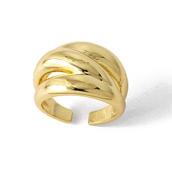 Золотой Латунные открытые манжеты для женщин, золотые, внутренний диаметр: регулируемый