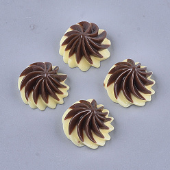 Farbig Decoden-Cabochons aus Harz, Imitation Lebensmittel, Schokocreme, Farbig, 20x13 mm