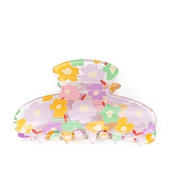 Разноцветный Заколки для волос из ПВХ с цветком, красочный, 83x43x41 мм