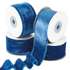 Полуночно-синий Бархатная лента рваный край ткань, для аксессуаров одежды, темно-синий, 500x4x0.08 см