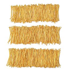 Золотой Железные штыри с плоской головкой, ювелирная фурнитура для плетения бижутерий, золотые, 20 датчик, 35x0.8 мм, Руководитель: 2 mm