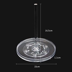 Прозрачный Вращающаяся прялка для акриловой пряжи, держатель нити, бобина, прозрачные, 15x16.5 см