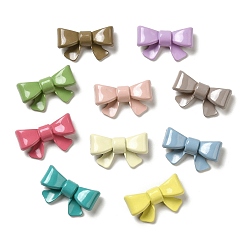 Bowknot Непрозрачные кабошоны из смолы, для изготовления ювелирных изделий, разноцветные, бантом, 18x30.5x8 мм